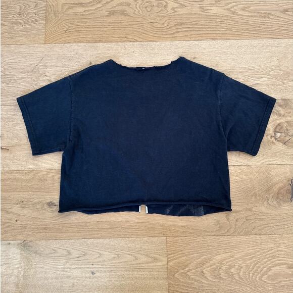 No Brand - Misfits Cut & Cropped Distressed Band Tee in Black - Picture 3 of 3